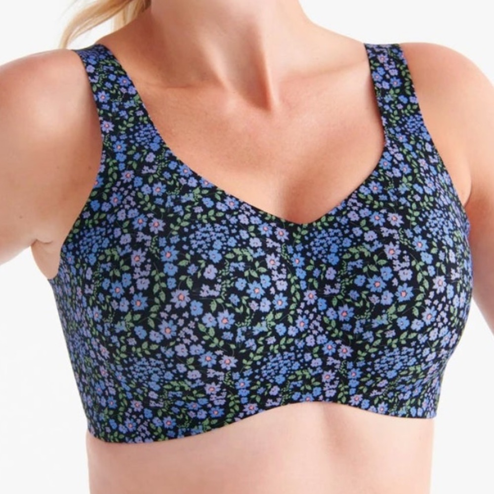 Knix Catalyst Sports Bra Floral Blue size 3
